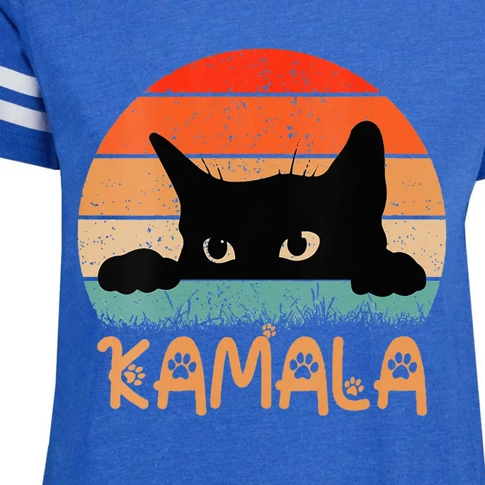 Childless Cat Ladies For Kamala Retro 2024 Enza Ladies Jersey Football T-Shirt