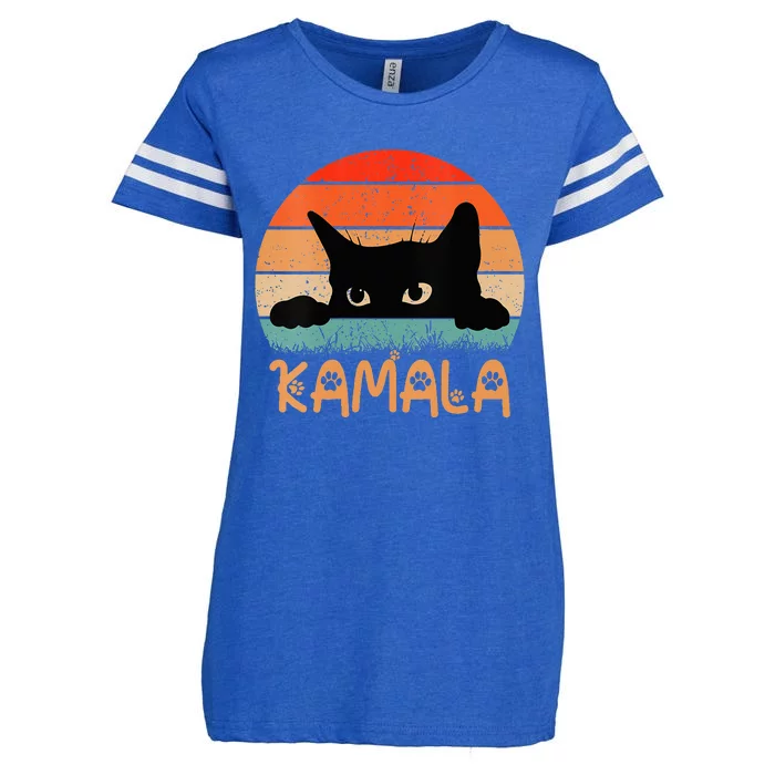 Childless Cat Ladies For Kamala Retro 2024 Enza Ladies Jersey Football T-Shirt