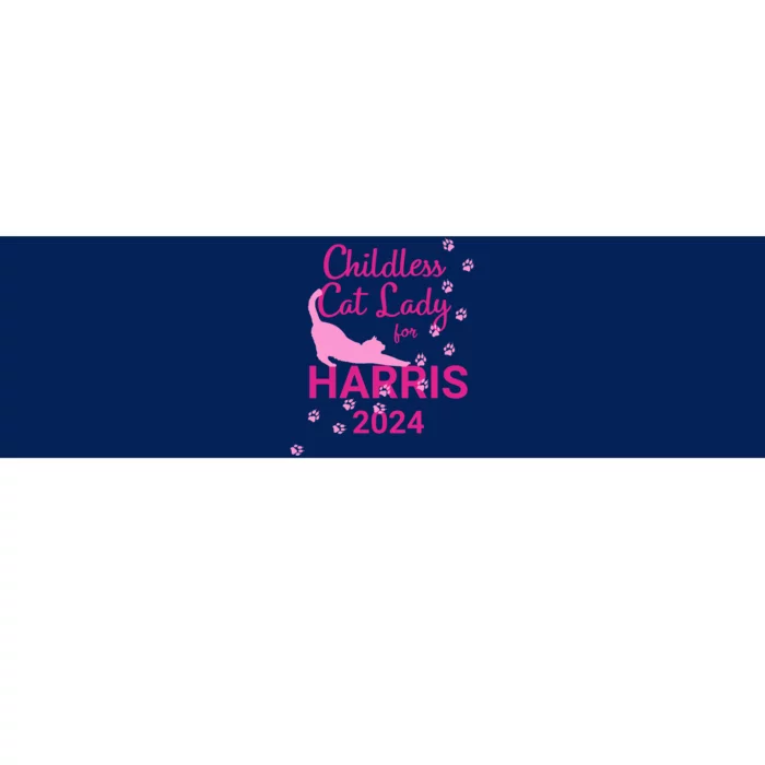 Childless Cat Lady For Harris 2024 Cat Lovers Kamala Harris 2024 Bumper Sticker