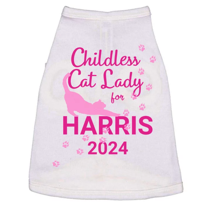 Childless Cat Lady For Harris 2024 Cat Lovers Kamala Harris 2024 Doggie Tank