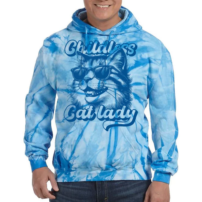 Childless Cat Ladies Against Fascism Tie Dye Hoodie