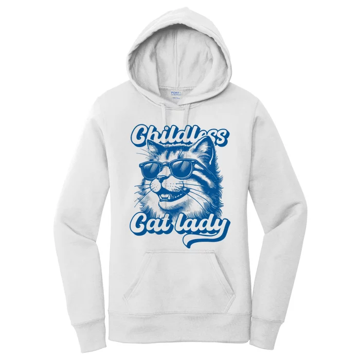 Childless Cat Ladies Against Fascism Women's Pullover Hoodie