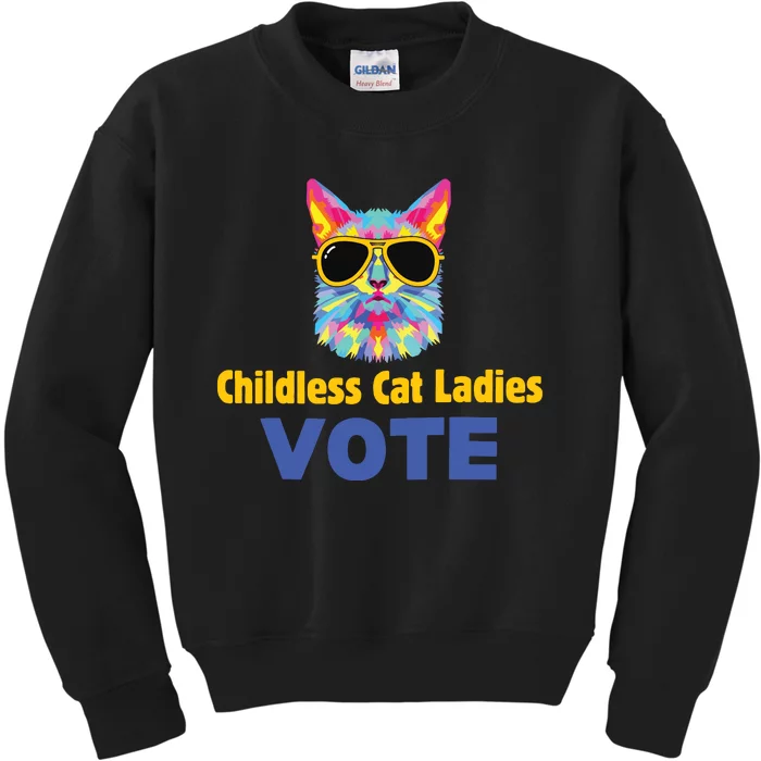 Childless Cat Ladies Voting Kids Sweatshirt