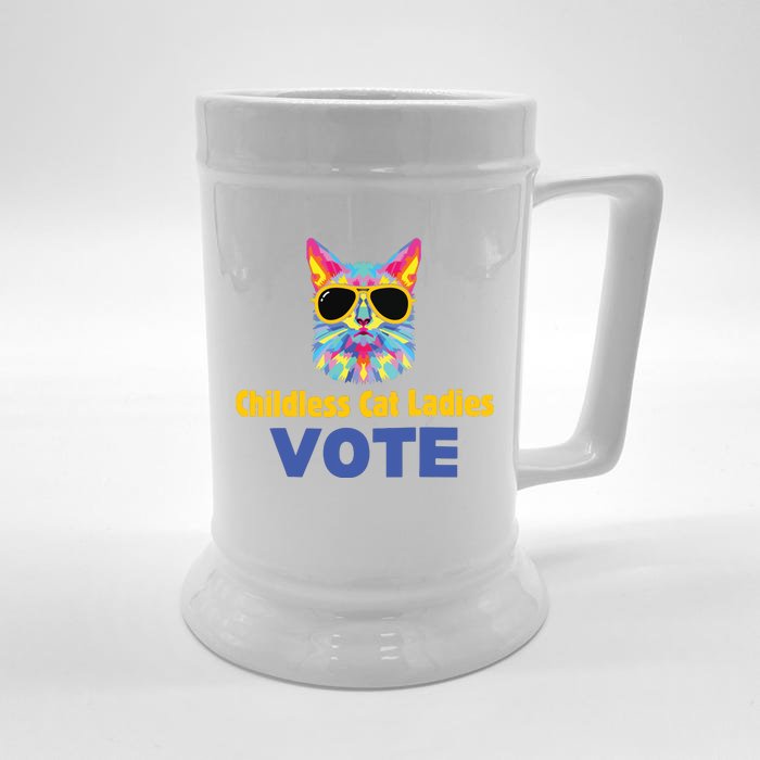 Childless Cat Ladies Voting Front & Back Beer Stein