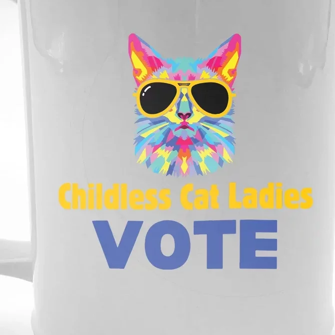 Childless Cat Ladies Voting Front & Back Beer Stein