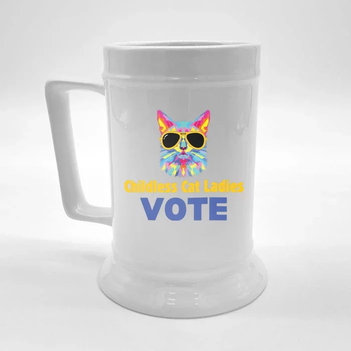 Childless Cat Ladies Voting Front & Back Beer Stein