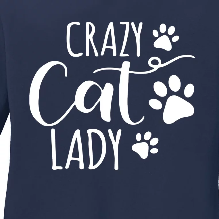 Crazy Cat Lady Funny Cat Meow For Men Women Love Cat Ladies Long Sleeve Shirt