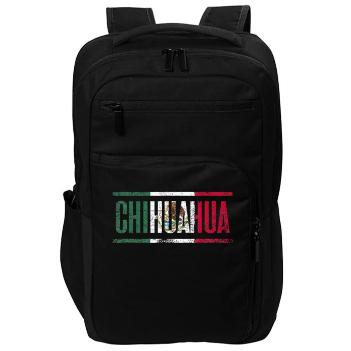 Chihuahua Con La Bandera De México Impact Tech Backpack