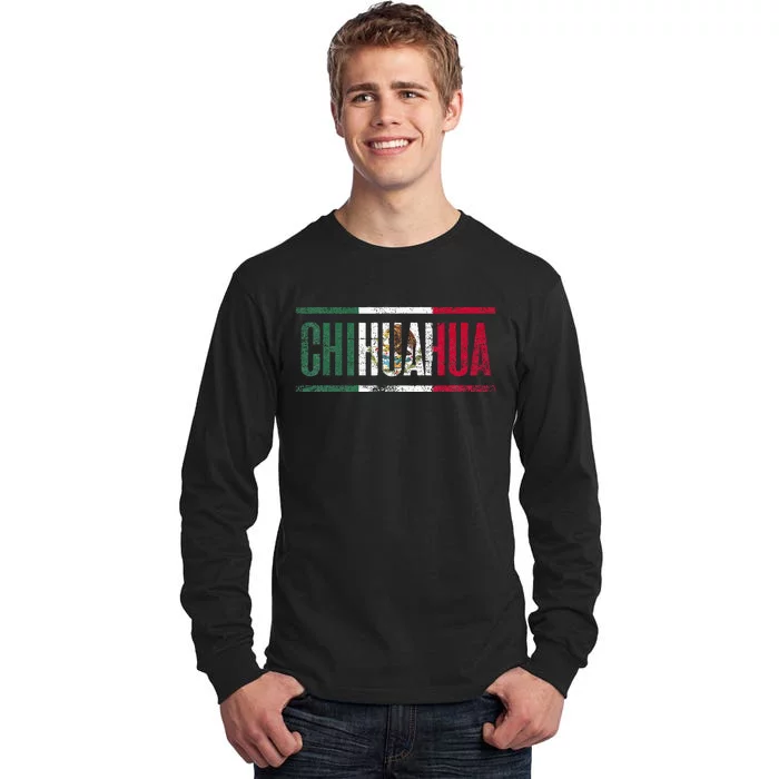 Chihuahua Con La Bandera De México Tall Long Sleeve T-Shirt