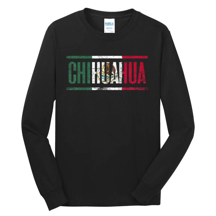 Chihuahua Con La Bandera De México Tall Long Sleeve T-Shirt