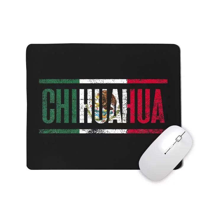 Chihuahua Con La Bandera De México Mousepad