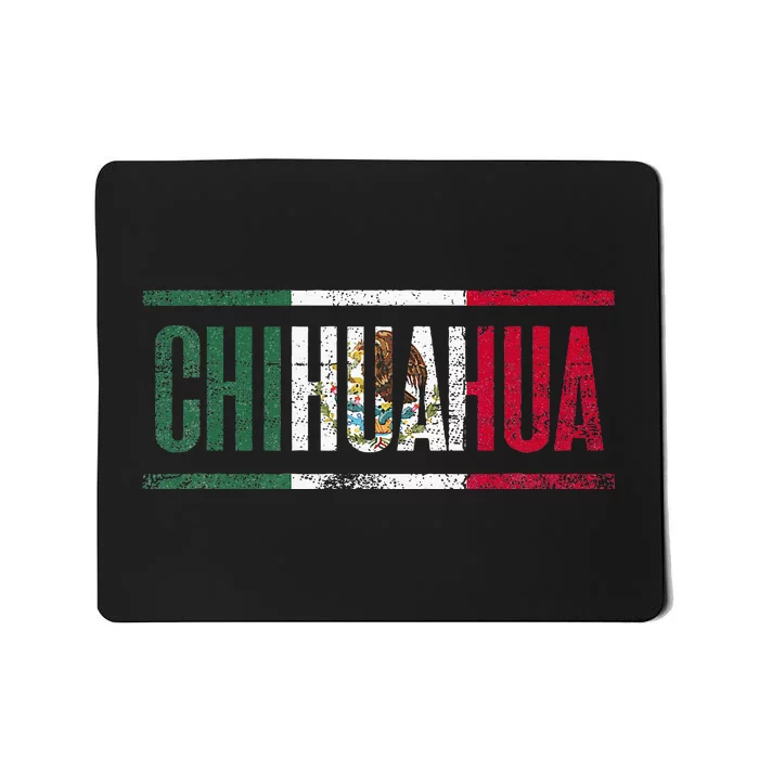 Chihuahua Con La Bandera De México Mousepad