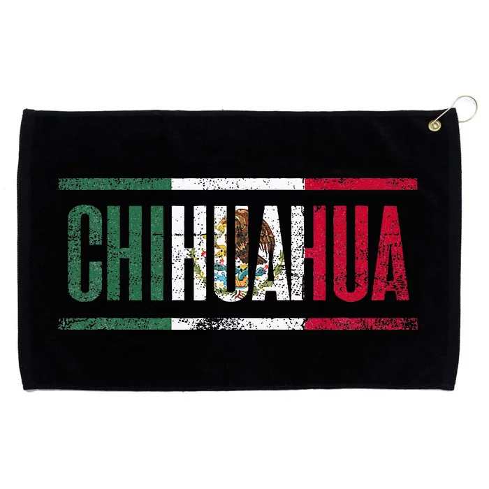 Chihuahua Con La Bandera De México Grommeted Golf Towel