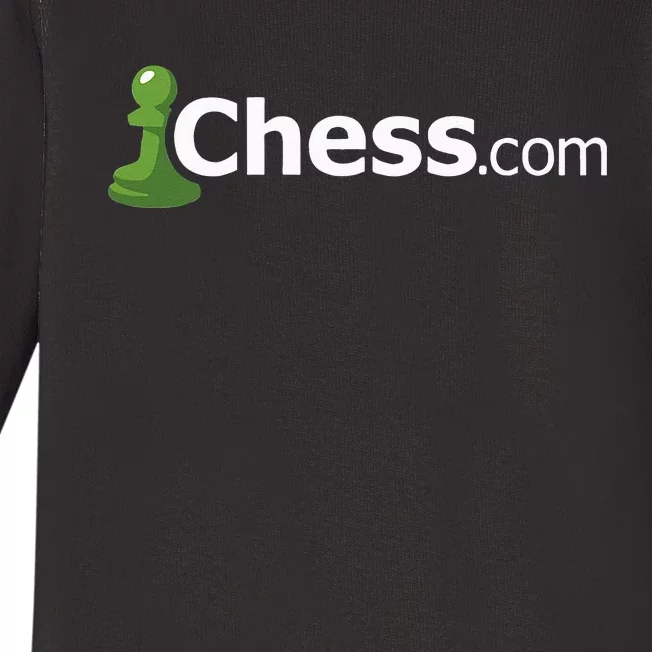 Chess.com Classic Logo Online Chess Site Fan Baby Long Sleeve Bodysuit