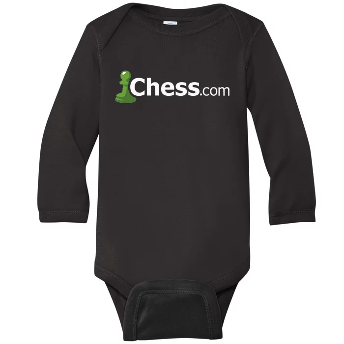 Chess.com Classic Logo Online Chess Site Fan Baby Long Sleeve Bodysuit