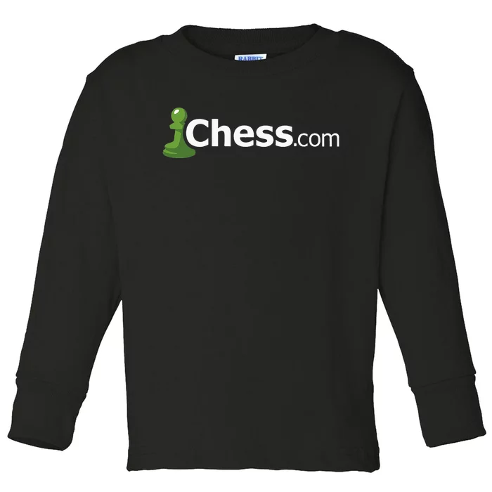 Chess.com Classic Logo Online Chess Site Fan Toddler Long Sleeve Shirt