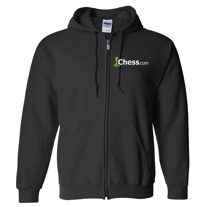 Chess.com Classic Logo Online Chess Site Fan Full Zip Hoodie