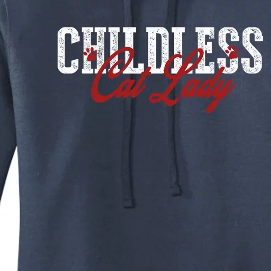 Childless Cat Lady Cat Ladies For Kamala Harris 2024 Women's Pullover Hoodie