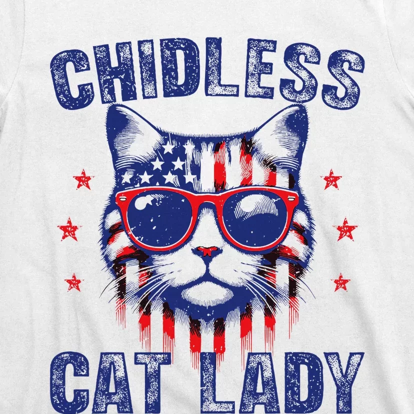 Childless Cat Ladies For Kamala Harris 2024 Election T-Shirt