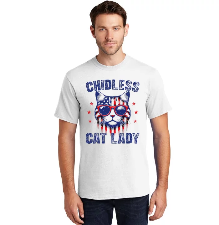 Childless Cat Ladies For Kamala Harris 2024 Election Tall T-Shirt