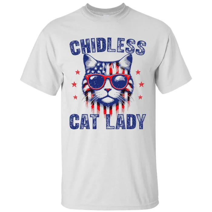 Childless Cat Ladies For Kamala Harris 2024 Election Tall T-Shirt