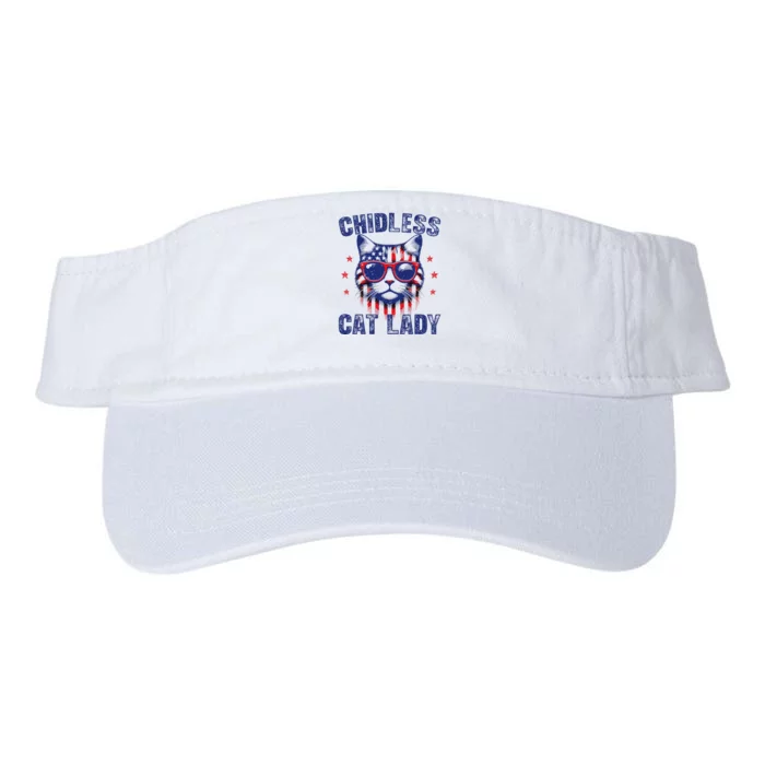 Childless Cat Ladies For Kamala Harris 2024 Election Valucap Bio-Washed Visor