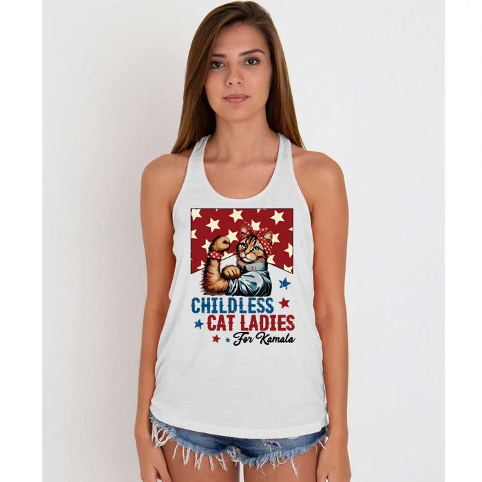 Childless Cat Ladies Childless Cat Lady Women's Knotted Racerback Tank