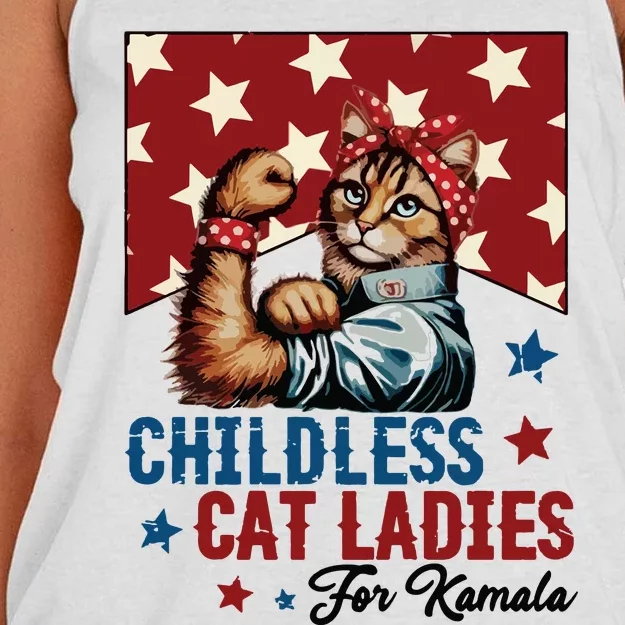 Childless Cat Ladies Childless Cat Lady Women's Knotted Racerback Tank