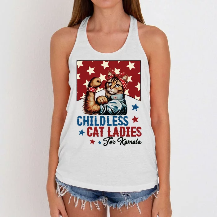 Childless Cat Ladies Childless Cat Lady Women's Knotted Racerback Tank