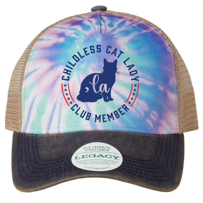 Childless Cat Lady Club Member Legacy Tie Dye Trucker Hat