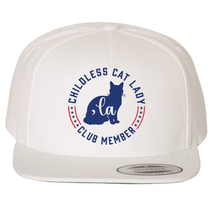 Childless Cat Lady Club Member Wool Snapback Cap