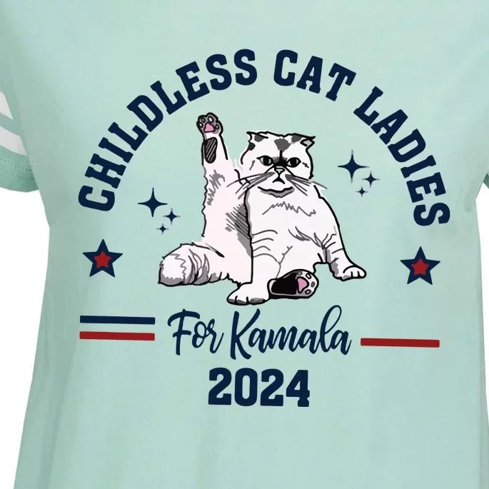 Childless Cat Lady Feminist Vote Enza Ladies Jersey Football T-Shirt