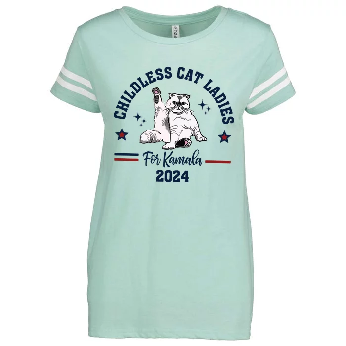 Childless Cat Lady Feminist Vote Enza Ladies Jersey Football T-Shirt