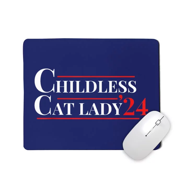 Childless Cat Lady Funny Voting Election 2024 Usa Kamala Harris 2024 Mousepad