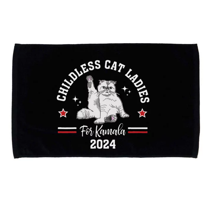 Childless Cat Ladies For Kamala Harris 2024 Election Microfiber Hand Towel