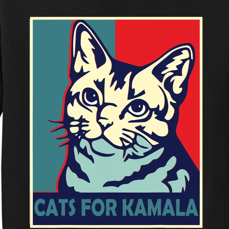 Childless Cat Lady Is Voting Kamala Harris President 2024 Tall Sweatshirt