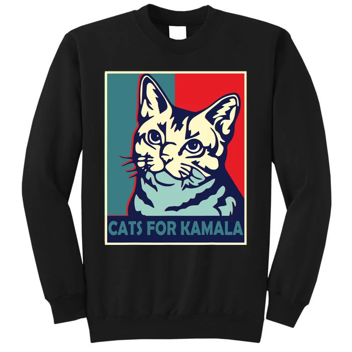 Childless Cat Lady Is Voting Kamala Harris President 2024 Tall Sweatshirt