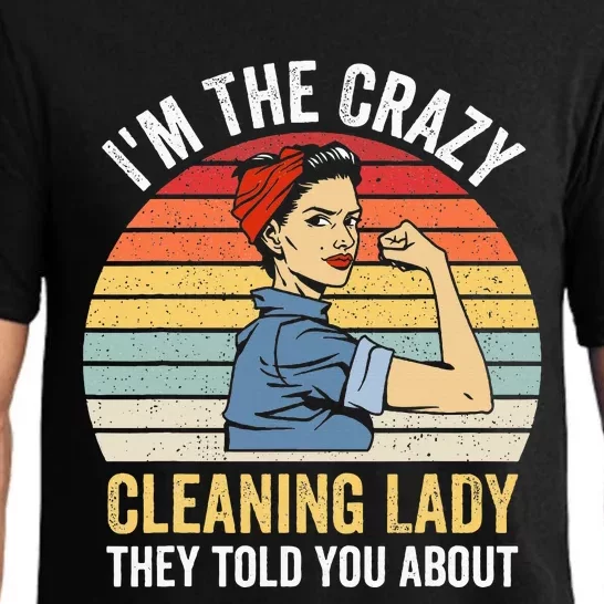 Crazy Cleaning Lady Housekeeper Housekeeping Maid Pajama Set