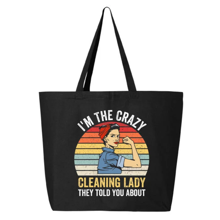 Crazy Cleaning Lady Housekeeper Housekeeping Maid 25L Jumbo Tote