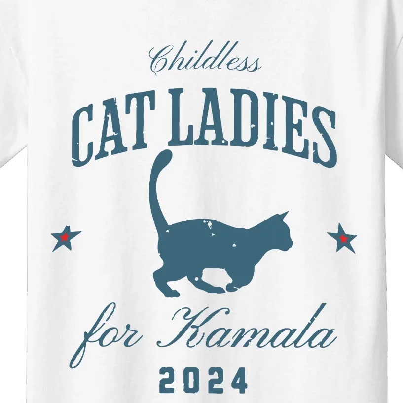 Childless Cat Ladies Against Fascism Feminist Kids T-Shirt