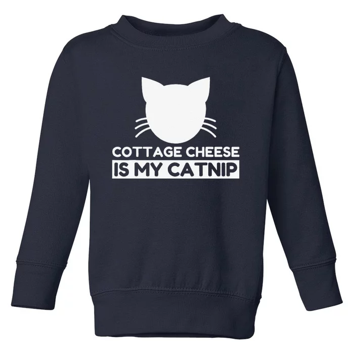 Cottage Cheese Lover Funny Cute Cat Gifts Toddler Sweatshirt