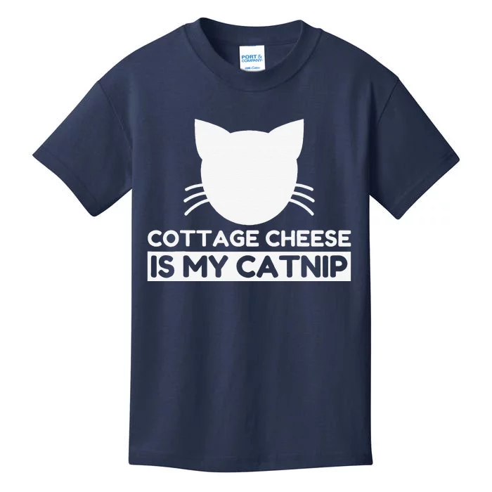 Cottage Cheese Lover Funny Cute Cat Gifts Kids T-Shirt