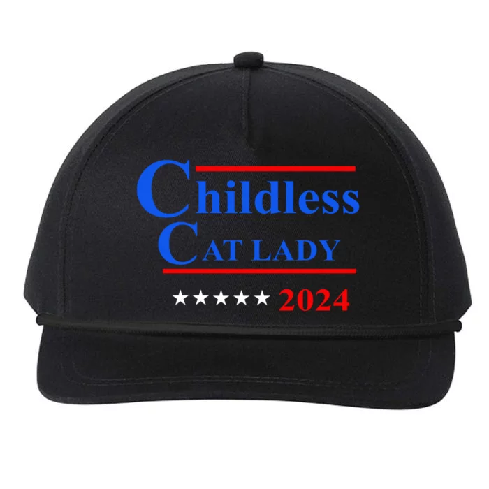 Childless Cat Lady 2024 Snapback Five-Panel Rope Hat