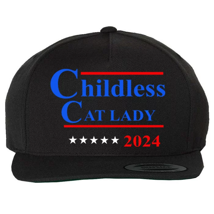 Childless Cat Lady 2024 Wool Snapback Cap