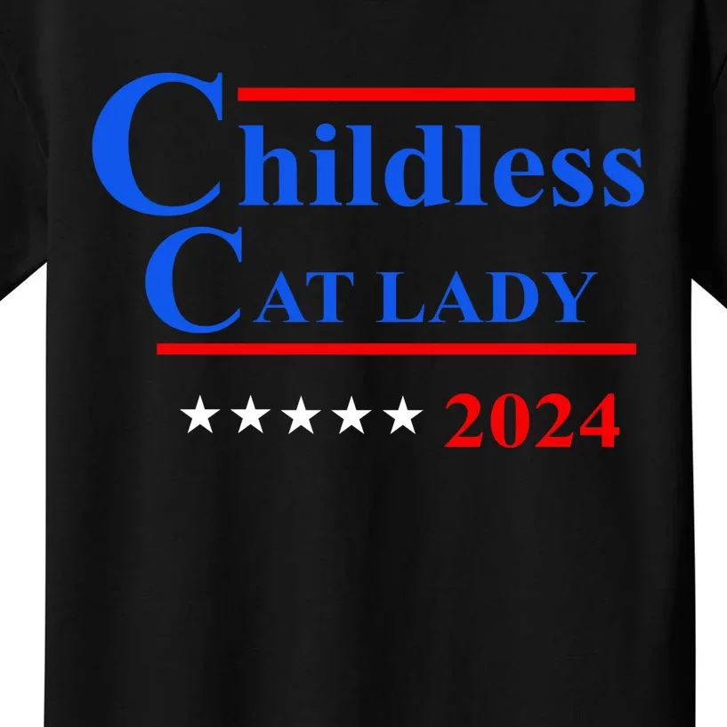 Childless Cat Lady 2024 Kids T-Shirt