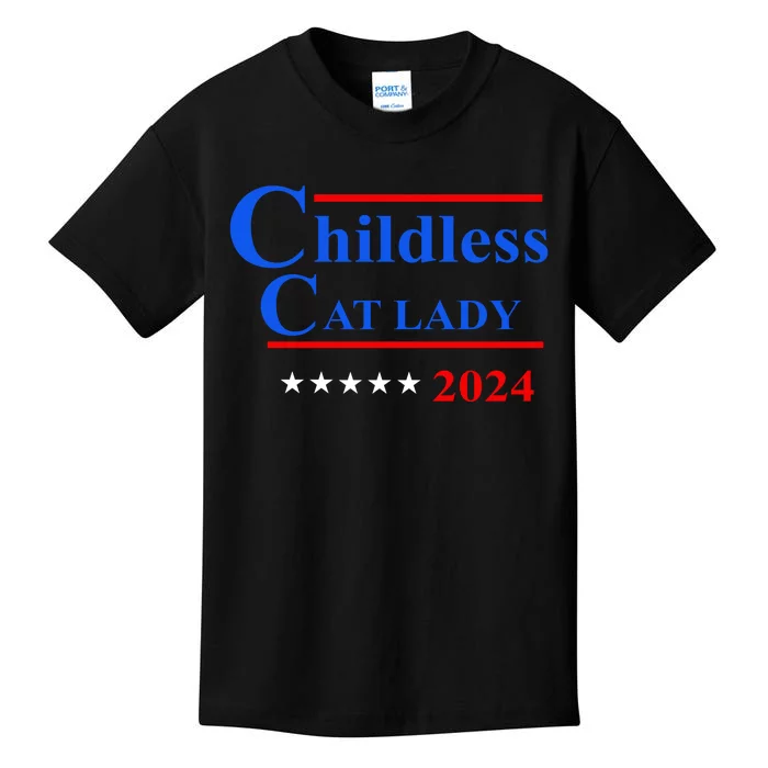 Childless Cat Lady 2024 Kids T-Shirt