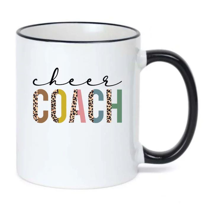 Cheer Coach Leopard Cheerleading Props Cute Cheer For Coach Black Color Changing Mug