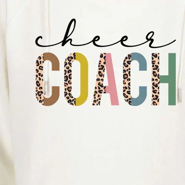 Cheer Coach Leopard Cheerleading Props Cute Cheer For Coach Womens Funnel Neck Pullover Hood