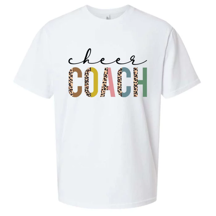 Cheer Coach Leopard Cheerleading Props Cute Cheer For Coach Sueded Cloud Jersey T-Shirt