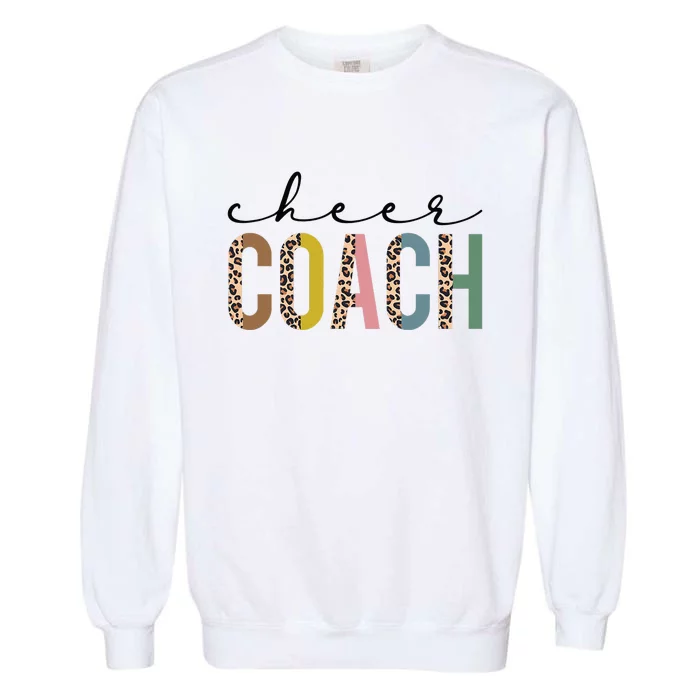 Cheer Coach Leopard Cheerleading Props Cute Cheer For Coach Garment-Dyed Sweatshirt